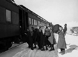 Draftees Boarding a Train, 1942